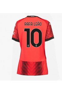 Fotbalové Dres AC Milan Rafael Leao #10 Dámské Domácí Oblečení 2023-24 Krátký Rukáv